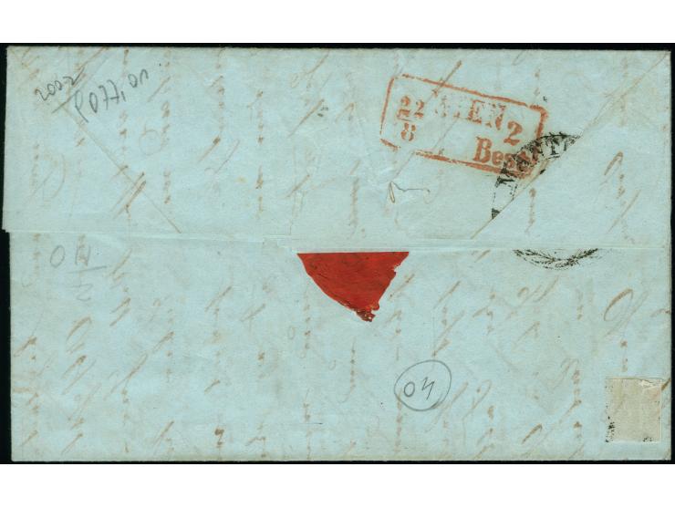 "F.POST.III", L1 auf Erstdruck 45 Centesimi, voll- bis breitrandig auf komplettem Faltbrief mit handschriftlichem Aufgabeverm