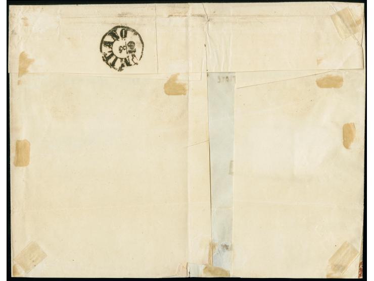 "MILANO 8-10", Ra., zweimal abgeschlagen auf 2 Einzelwerten Maschinenpapier 10 Centesimi auf eingeschriebener Ortsbrief-Hülle