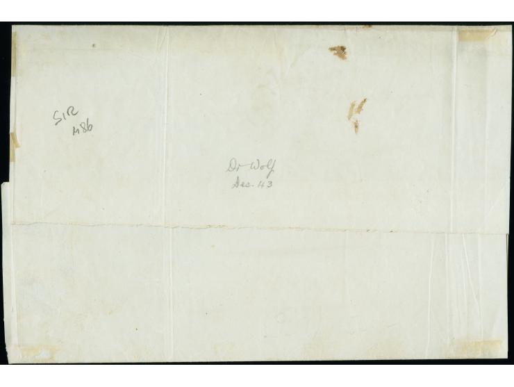 "MILANO/5-2/51", Ra. sauber auf 2 Einzelwerten Österreich Handpapier 9 Kreuzer, auf nicht ganz kompletter eingeschriebener Br