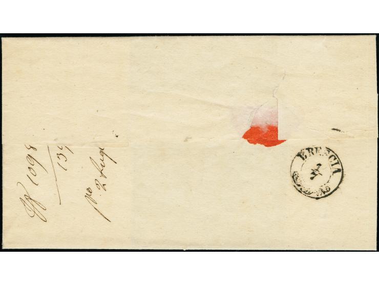 "VENEZIA…", EKr., auf Handpapier 45 Centesimi, voll- bis breitrandige rechte obere Bogenecke mit ca. 8/11 mm Bogenrändern, au