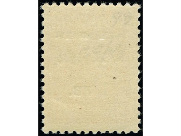 1944, 1L. mit grünem statt blauem Probeaufdruck, sowie zusätzlich mit kopfstehendem Blinddruck rückseitig, der Aufdruck hat e