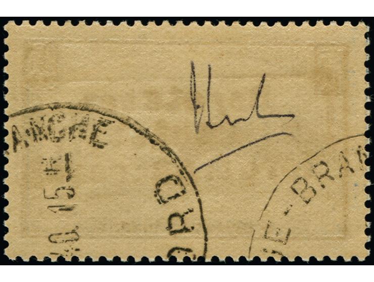 1940, Bäuerin hinter Pflug 2,50 Fr. dunkelviolettultramarin mit Aufdrucktype II, sauber ungebraucht, rückseitig mit Teilabsch