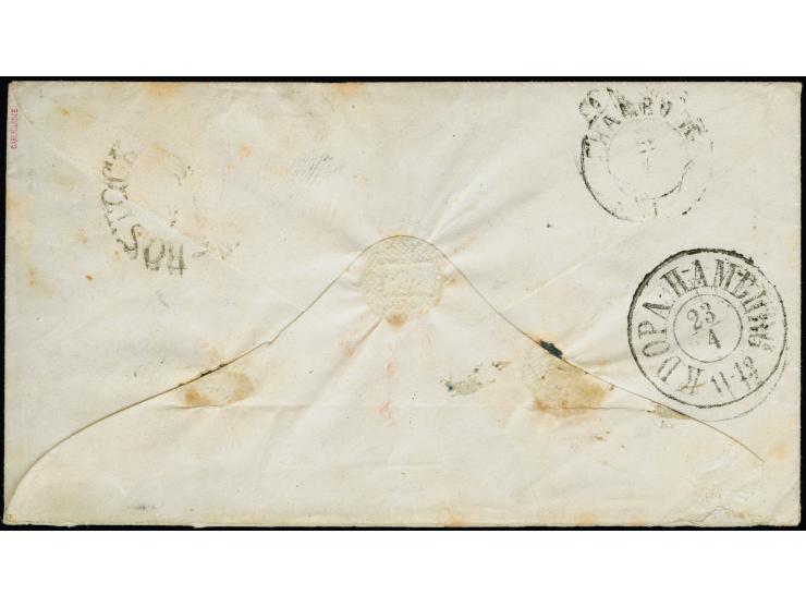 4 Sk. im waagerechten 3er-Streifen, farbfrisch und voll- bis breitrandig, mit nebengesetztem EKr. "ABENRAA 22 1 1860", nach B