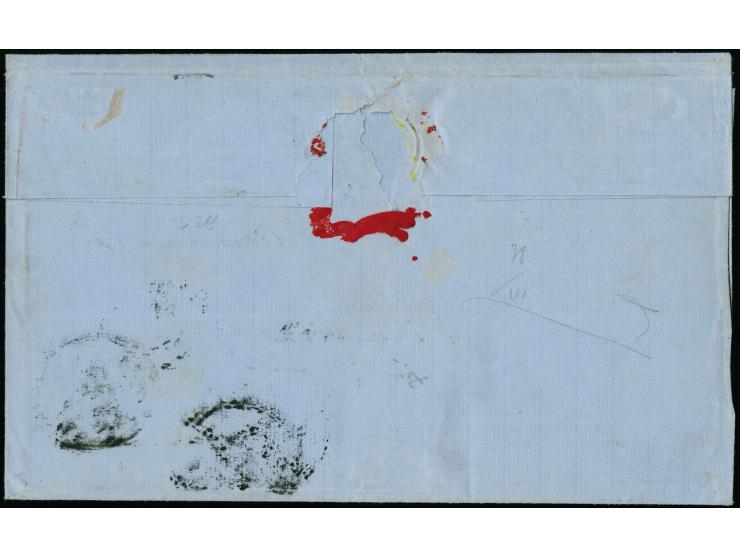 1856, Hidalgo 1 r. orange, 2 r. green and 4 r. red, fresh colors and mostly good margins, with 4r. large margined with vertic