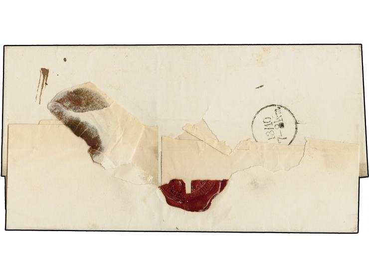 “RIXDORF 13.10.” Ra2 der Briefsammlung sehr klar auf Faltbriefhülle “Portopflichtige Dienstsache” mit durchgestrichener Rötel