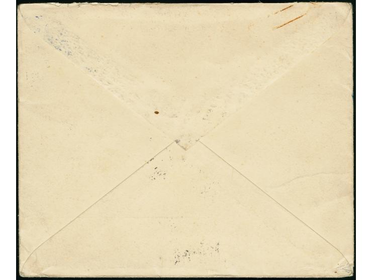 1917, Germania 40 Pfg. mit Stempel “CÖLM (RHEIN) 13.1.17” auf Briefkuvert mit “BREMEN 1 T.S. D.O.R. 18.1.17” sowie mit violet