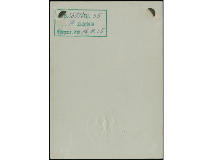 Olympische Spiele 12 Pfg., Fotoessay auf Vorlagekarton der Reichsdruckerei