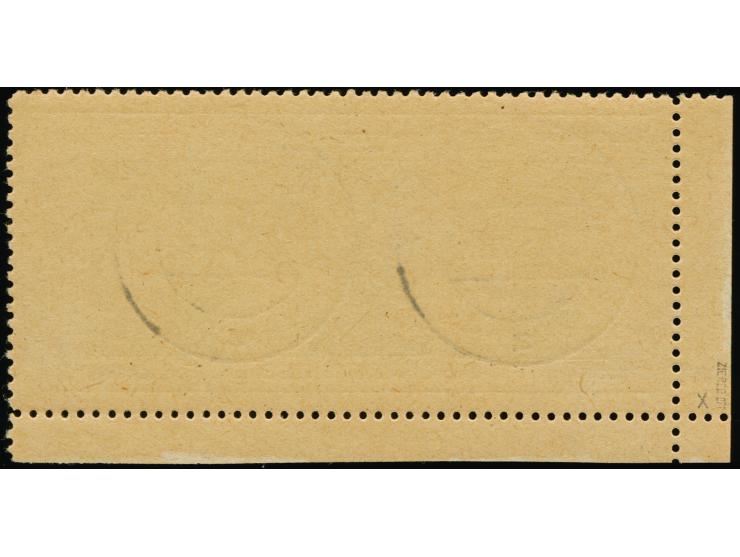 1945, Antifa-Block auf gelblichgrauem Papier (Blocktype II) aus der linken unteren Kleinbogenecke, sauber gestempelt “ERFURT 