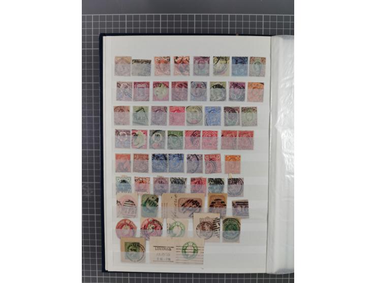 1840/2016 (ca.), mint never hinged/unused and used accumulation, incl. China, Russia, French and British Colonies with Cape o