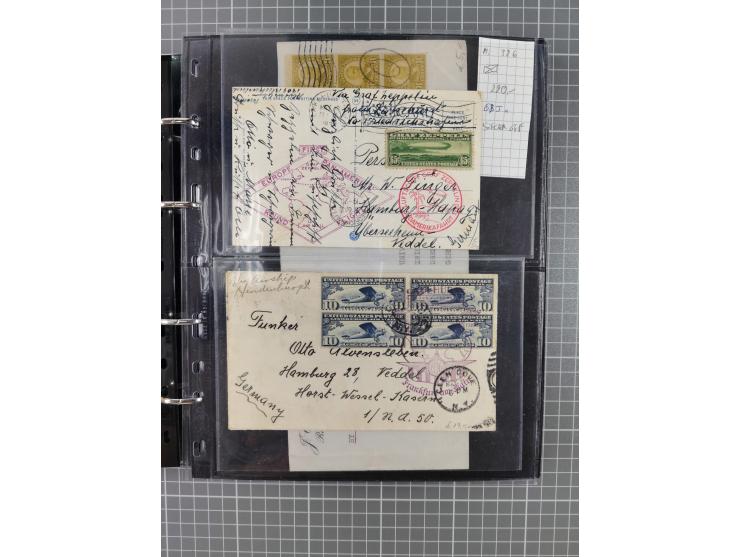 1930/85 (ca.), assembly of over 70 airmail covers including many Zeppelin Flights, Catapult via the Bremen, etc., most depart