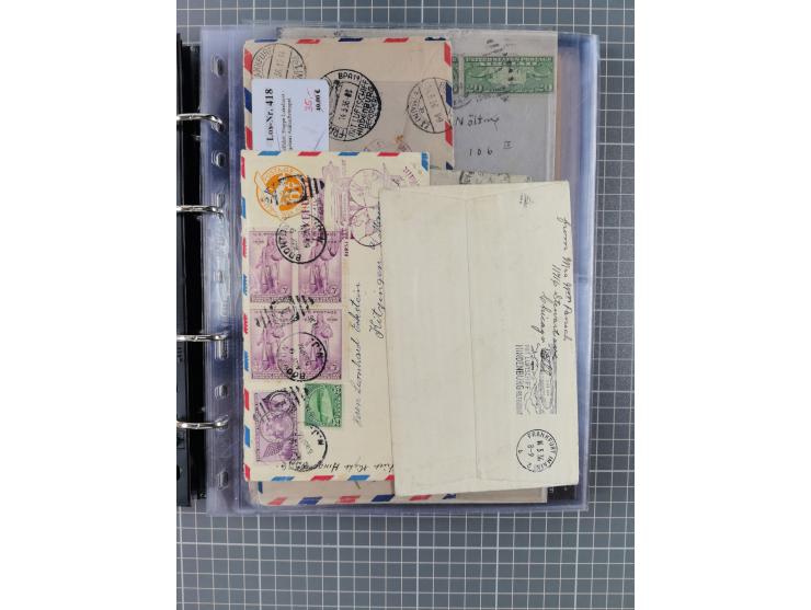 1930/85 (ca.), assembly of over 70 airmail covers including many Zeppelin Flights, Catapult via the Bremen, etc., most depart