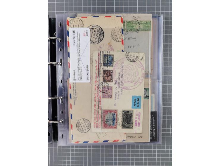 1930/85 (ca.), assembly of over 70 airmail covers including many Zeppelin Flights, Catapult via the Bremen, etc., most depart