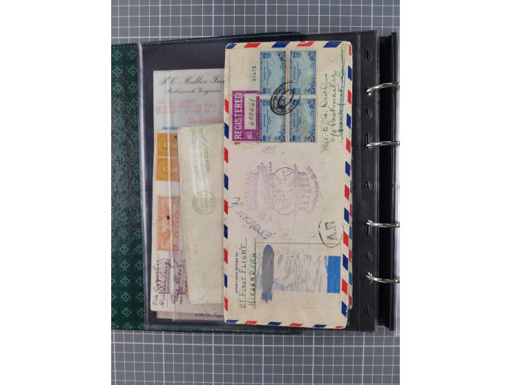 1930/85 (ca.), assembly of over 70 airmail covers including many Zeppelin Flights, Catapult via the Bremen, etc., most depart