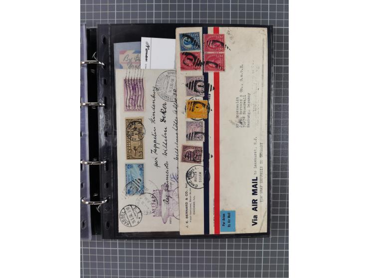 1930/85 (ca.), assembly of over 70 airmail covers including many Zeppelin Flights, Catapult via the Bremen, etc., most depart