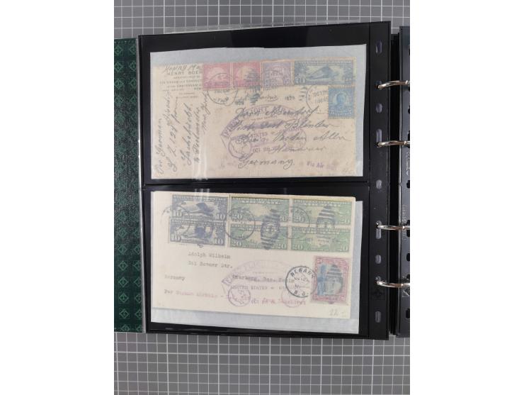 1930/85 (ca.), assembly of over 70 airmail covers including many Zeppelin Flights, Catapult via the Bremen, etc., most depart