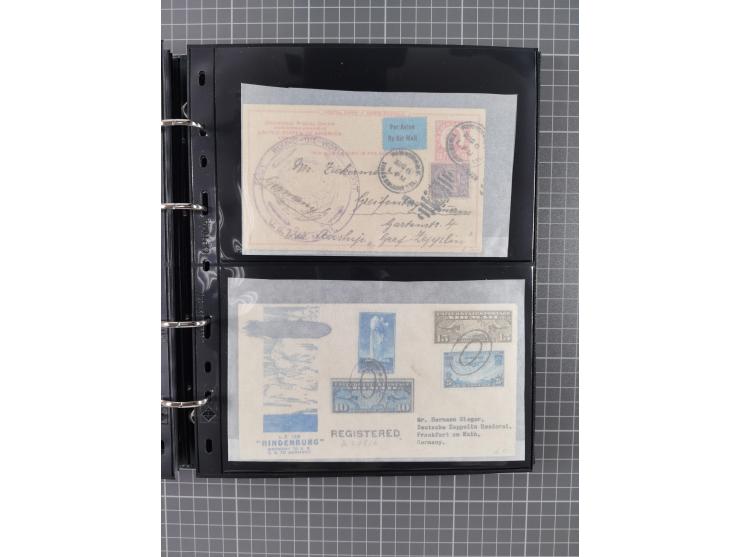 1930/85 (ca.), assembly of over 70 airmail covers including many Zeppelin Flights, Catapult via the Bremen, etc., most depart
