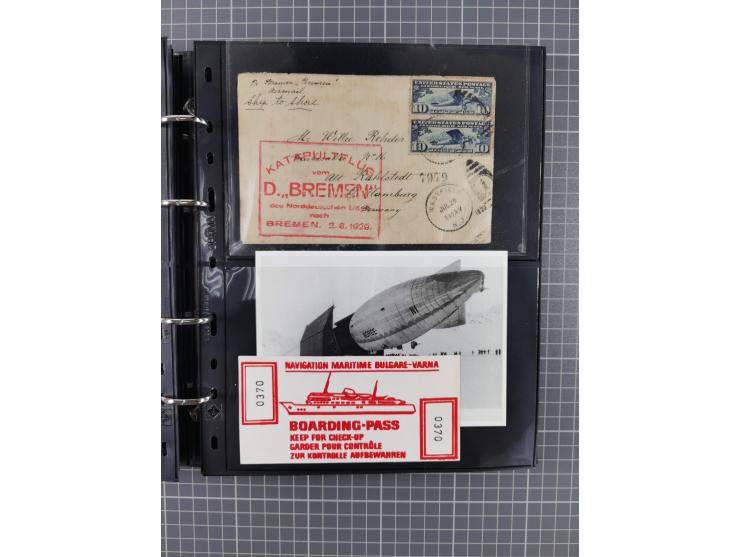 1930/85 (ca.), assembly of over 70 airmail covers including many Zeppelin Flights, Catapult via the Bremen, etc., most depart