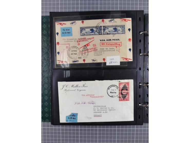 1930/85 (ca.), assembly of over 70 airmail covers including many Zeppelin Flights, Catapult via the Bremen, etc., most depart