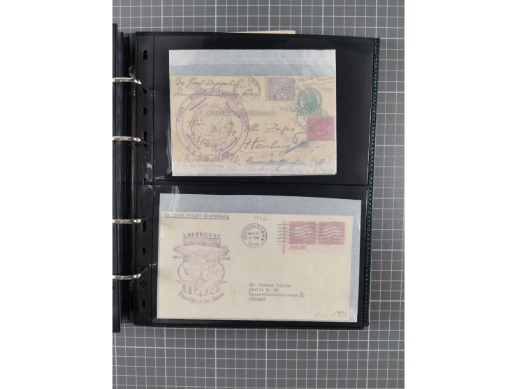 1930/85 (ca.), assembly of over 70 airmail covers including many Zeppelin Flights, Catapult via the Bremen, etc., most depart
