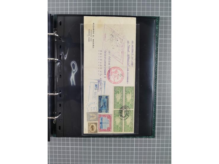 1930/85 (ca.), assembly of over 70 airmail covers including many Zeppelin Flights, Catapult via the Bremen, etc., most depart