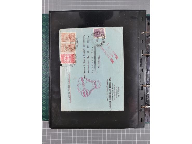 1930/85 (ca.), assembly of over 70 airmail covers including many Zeppelin Flights, Catapult via the Bremen, etc., most depart