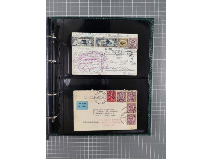1930/85 (ca.), assembly of over 70 airmail covers including many Zeppelin Flights, Catapult via the Bremen, etc., most depart