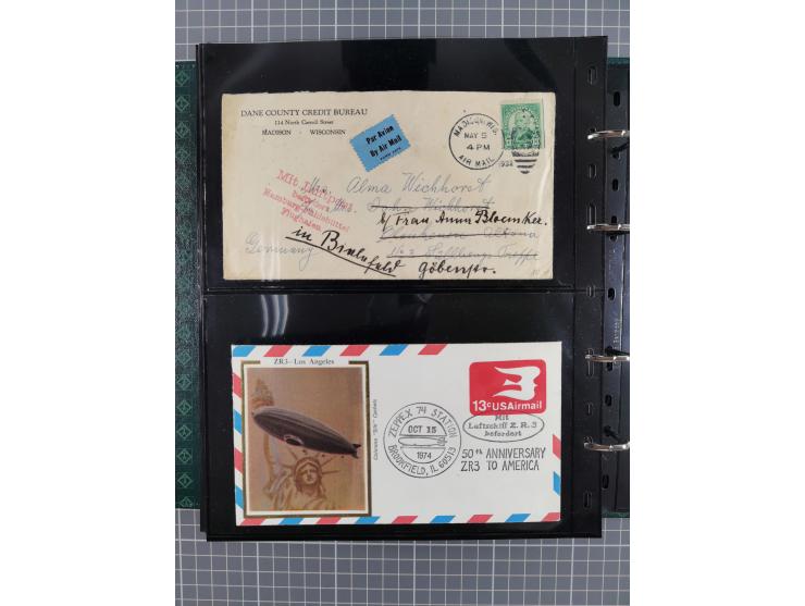 1930/85 (ca.), assembly of over 70 airmail covers including many Zeppelin Flights, Catapult via the Bremen, etc., most depart