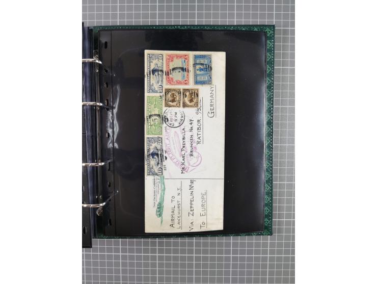 1930/85 (ca.), assembly of over 70 airmail covers including many Zeppelin Flights, Catapult via the Bremen, etc., most depart