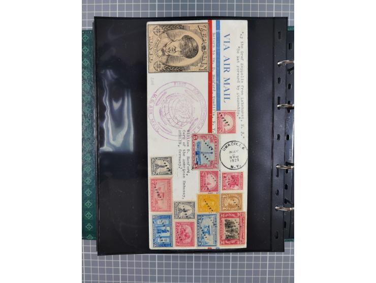 1930/85 (ca.), assembly of over 70 airmail covers including many Zeppelin Flights, Catapult via the Bremen, etc., most depart