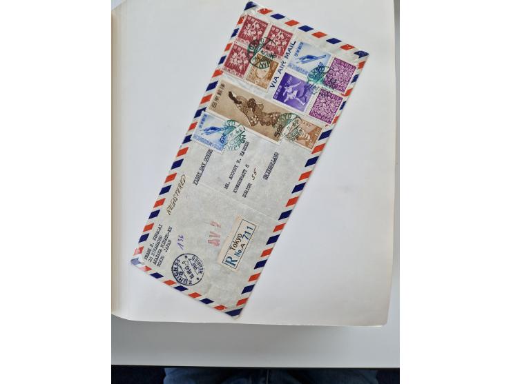 1945/80 (ca.), einige hundert Luftpostbriefe und Karten von Brasilien, Indien und Japan mit interessanten Frankaturen und Ers