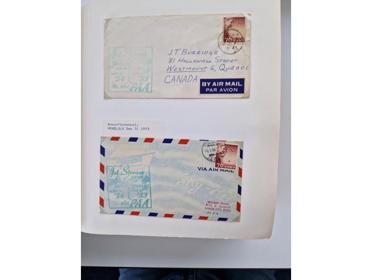 1945/80 (ca.), einige hundert Luftpostbriefe und Karten von Brasilien, Indien und Japan mit interessanten Frankaturen und Ers