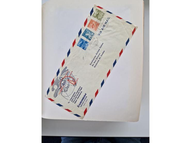 1945/80 (ca.), einige hundert Luftpostbriefe und Karten von Brasilien, Indien und Japan mit interessanten Frankaturen und Ers