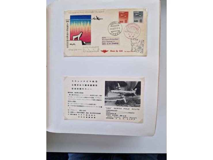 1945/80 (ca.), einige hundert Luftpostbriefe und Karten von Brasilien, Indien und Japan mit interessanten Frankaturen und Ers