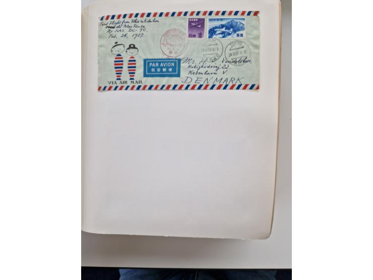 1945/80 (ca.), einige hundert Luftpostbriefe und Karten von Brasilien, Indien und Japan mit interessanten Frankaturen und Ers