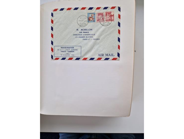 1945/80 (ca.), einige hundert Luftpostbriefe und Karten von Brasilien, Indien und Japan mit interessanten Frankaturen und Ers