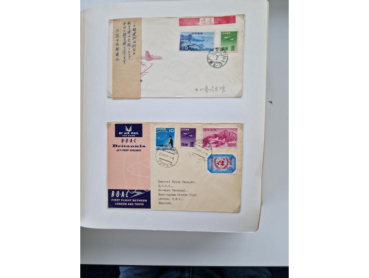 1945/80 (ca.), einige hundert Luftpostbriefe und Karten von Brasilien, Indien und Japan mit interessanten Frankaturen und Ers