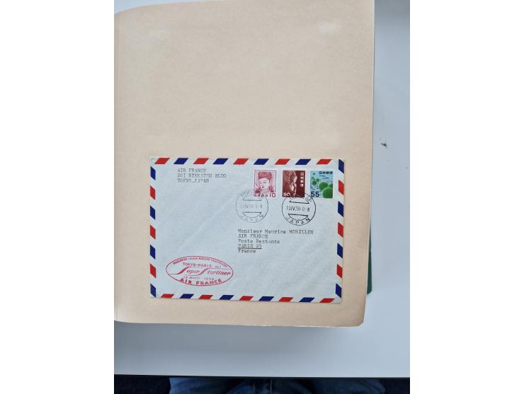 1945/80 (ca.), einige hundert Luftpostbriefe und Karten von Brasilien, Indien und Japan mit interessanten Frankaturen und Ers