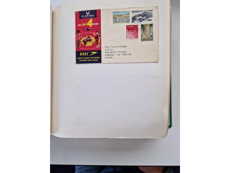 1945/80 (ca.), einige hundert Luftpostbriefe und Karten von Brasilien, Indien und Japan mit interessanten Frankaturen und Ers