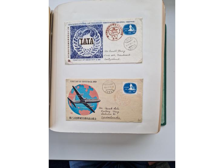 1945/80 (ca.), einige hundert Luftpostbriefe und Karten von Brasilien, Indien und Japan mit interessanten Frankaturen und Ers