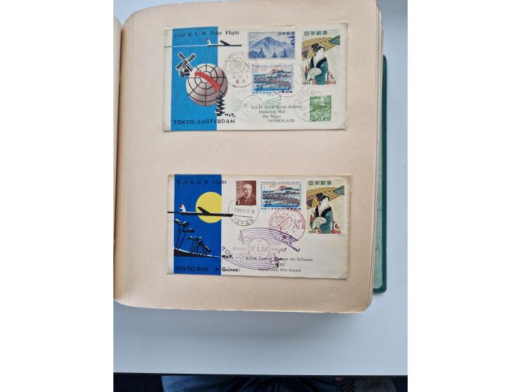 1945/80 (ca.), einige hundert Luftpostbriefe und Karten von Brasilien, Indien und Japan mit interessanten Frankaturen und Ers