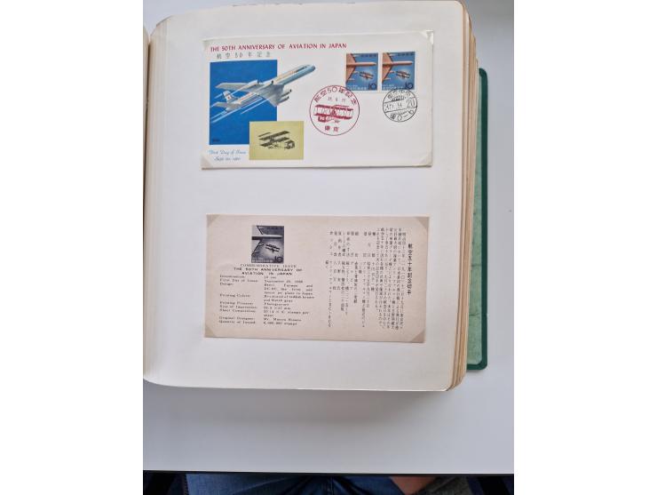 1945/80 (ca.), einige hundert Luftpostbriefe und Karten von Brasilien, Indien und Japan mit interessanten Frankaturen und Ers