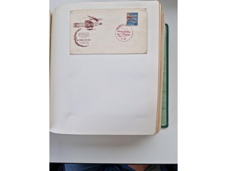 1945/80 (ca.), einige hundert Luftpostbriefe und Karten von Brasilien, Indien und Japan mit interessanten Frankaturen und Ers