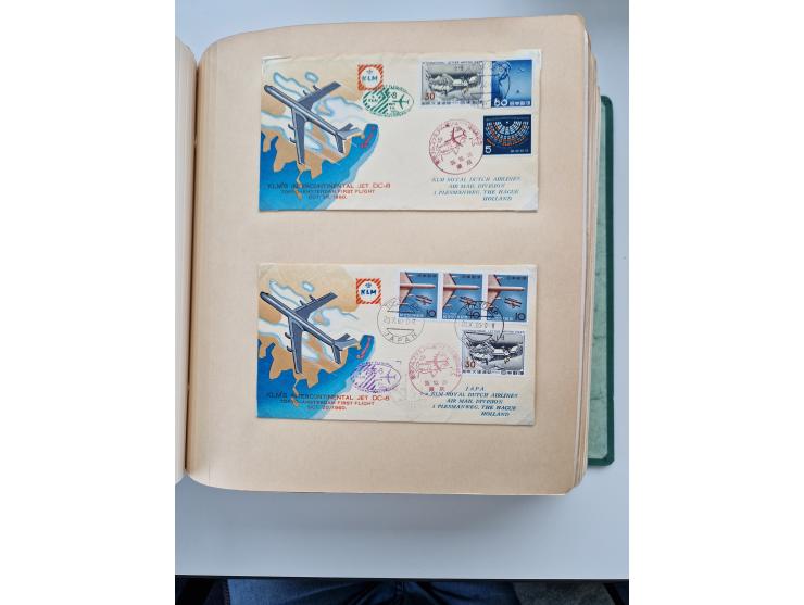 1945/80 (ca.), einige hundert Luftpostbriefe und Karten von Brasilien, Indien und Japan mit interessanten Frankaturen und Ers