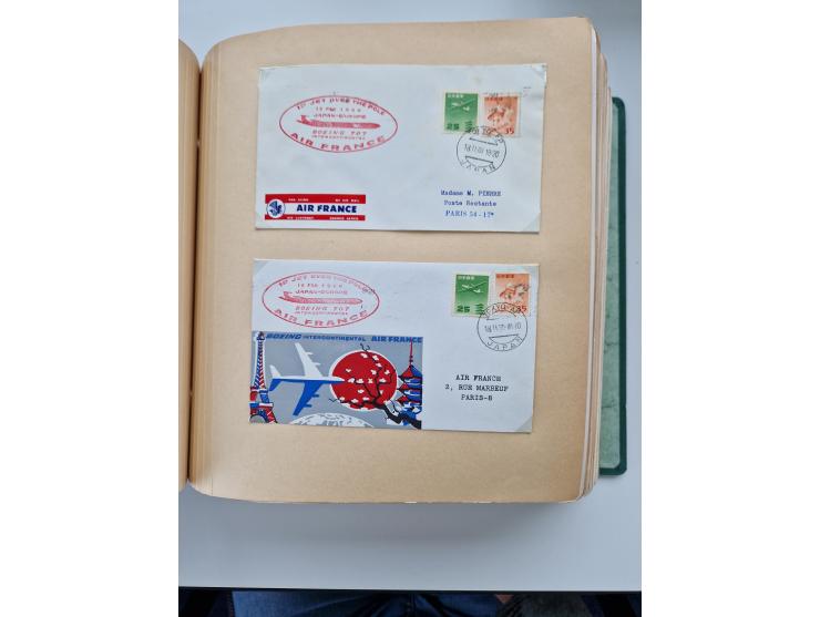 1945/80 (ca.), einige hundert Luftpostbriefe und Karten von Brasilien, Indien und Japan mit interessanten Frankaturen und Ers