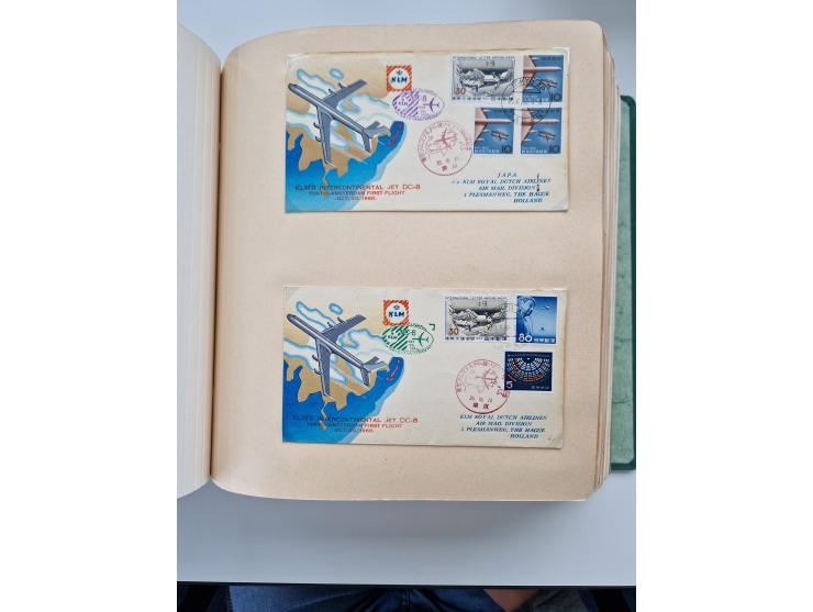 1945/80 (ca.), einige hundert Luftpostbriefe und Karten von Brasilien, Indien und Japan mit interessanten Frankaturen und Ers