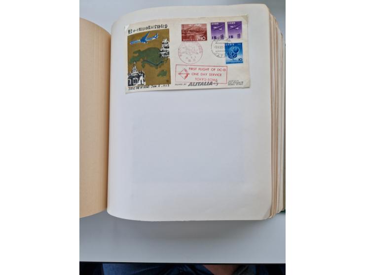 1945/80 (ca.), einige hundert Luftpostbriefe und Karten von Brasilien, Indien und Japan mit interessanten Frankaturen und Ers