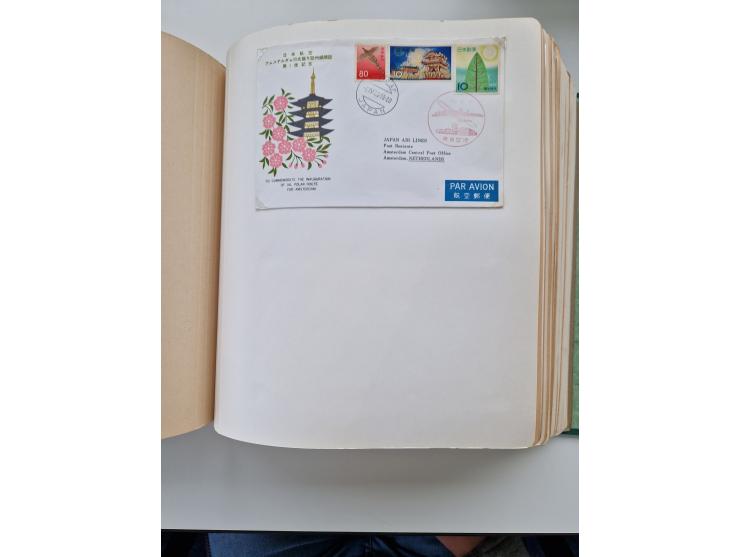 1945/80 (ca.), einige hundert Luftpostbriefe und Karten von Brasilien, Indien und Japan mit interessanten Frankaturen und Ers