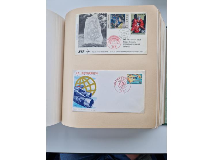 1945/80 (ca.), einige hundert Luftpostbriefe und Karten von Brasilien, Indien und Japan mit interessanten Frankaturen und Ers