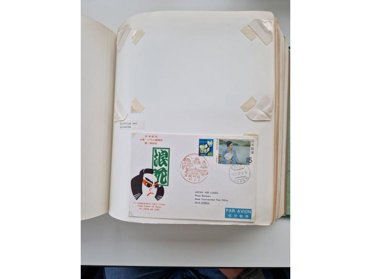 1945/80 (ca.), einige hundert Luftpostbriefe und Karten von Brasilien, Indien und Japan mit interessanten Frankaturen und Ers