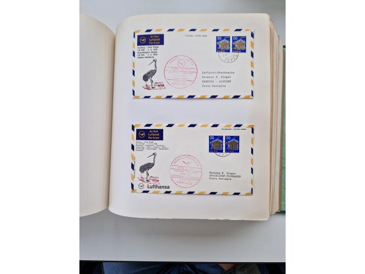 1945/80 (ca.), einige hundert Luftpostbriefe und Karten von Brasilien, Indien und Japan mit interessanten Frankaturen und Ers